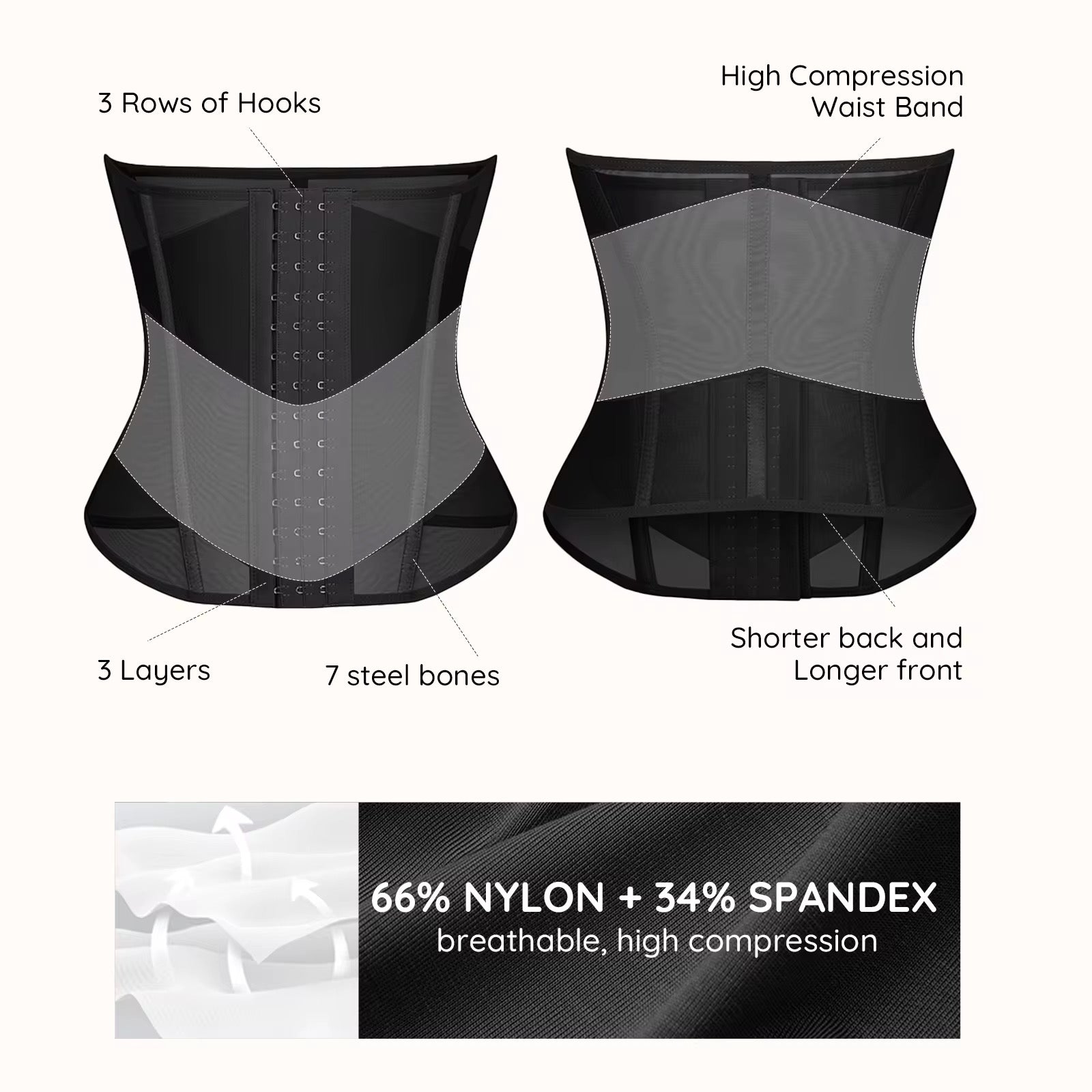 THE WAIST TRIMMER - Women's multi colored body shapewear